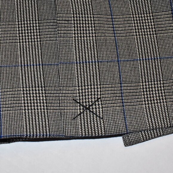 Philosophy Oversized Grey Plaid Blazer Jacket Size 12 - Picture 13 of 14